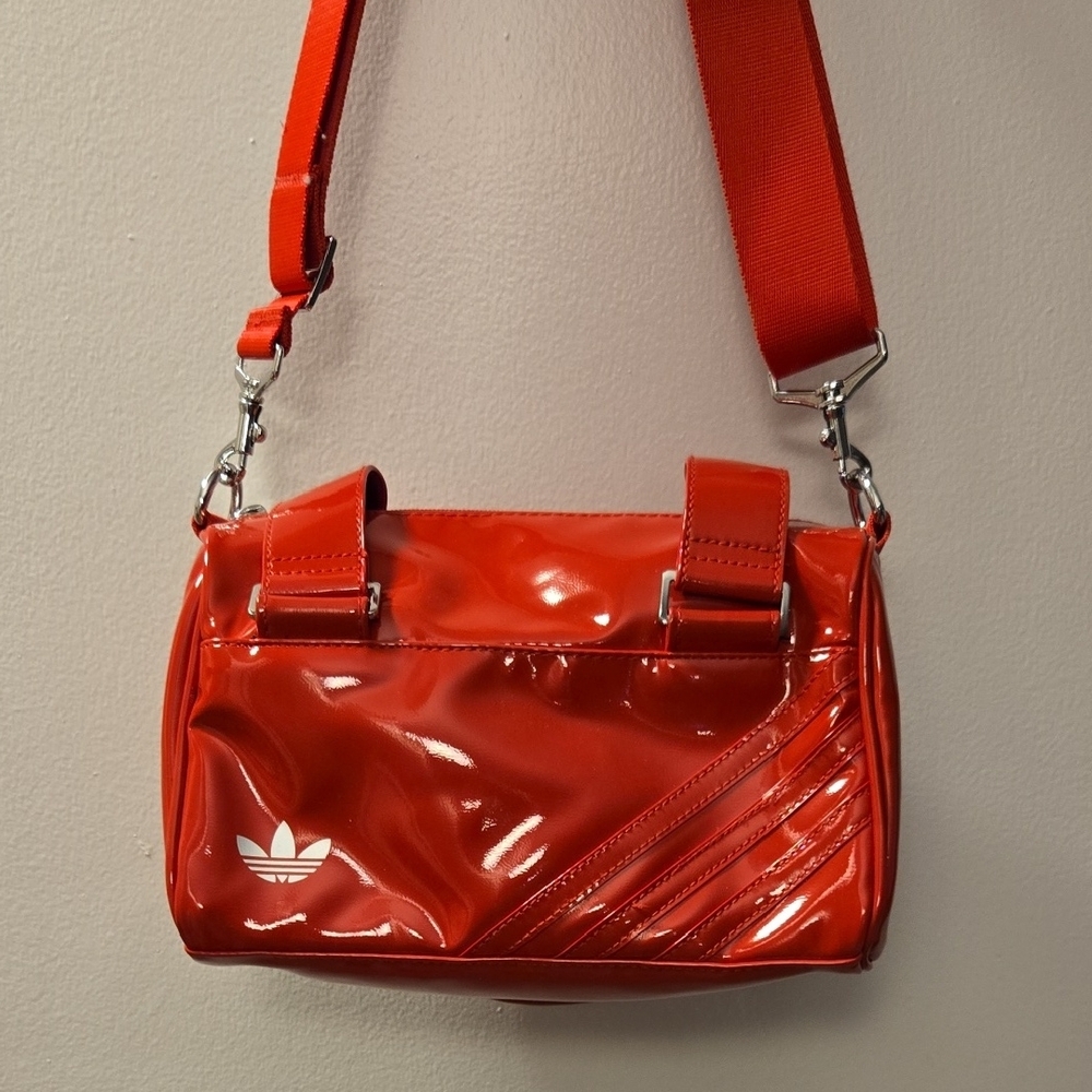 Adidas Red Crossbody Bag with Glossy Finish